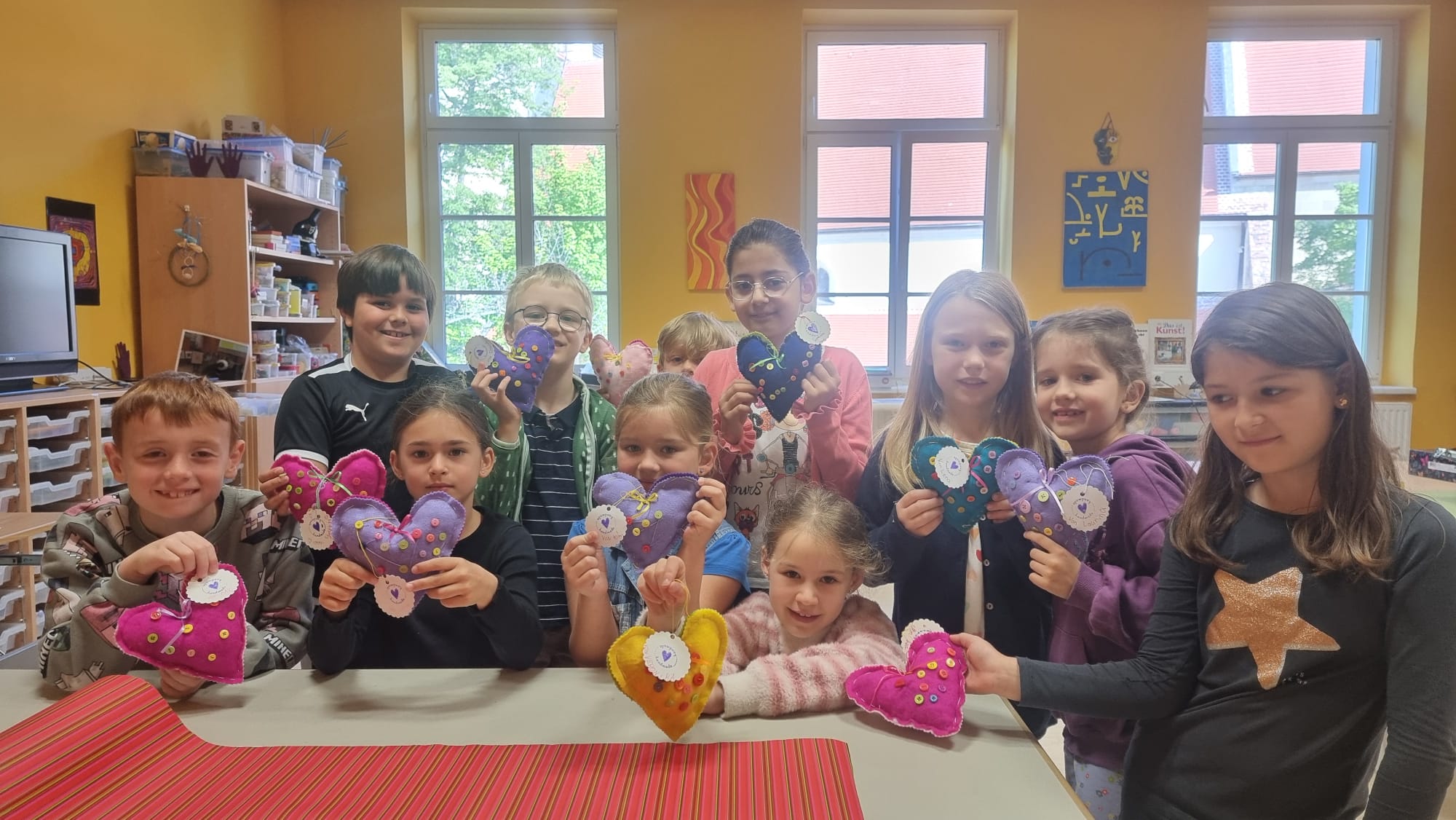 Duftherz mit bunten Knöpfen