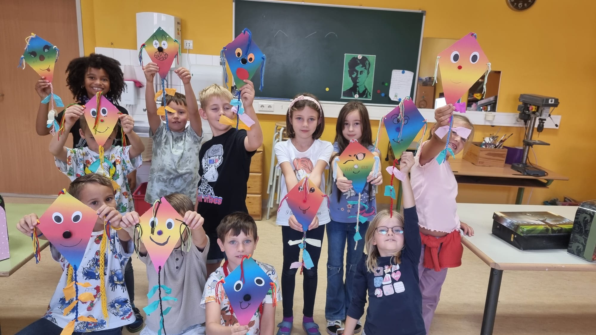 Drachen mit gewickelter Schnur